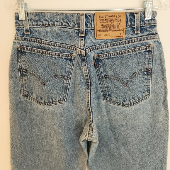 Vtg Levis 921 Orange Tab Mom Jeans  Slim Fit Tapered Leg 15921 Womens 10 Reg - Picture 7 of 13